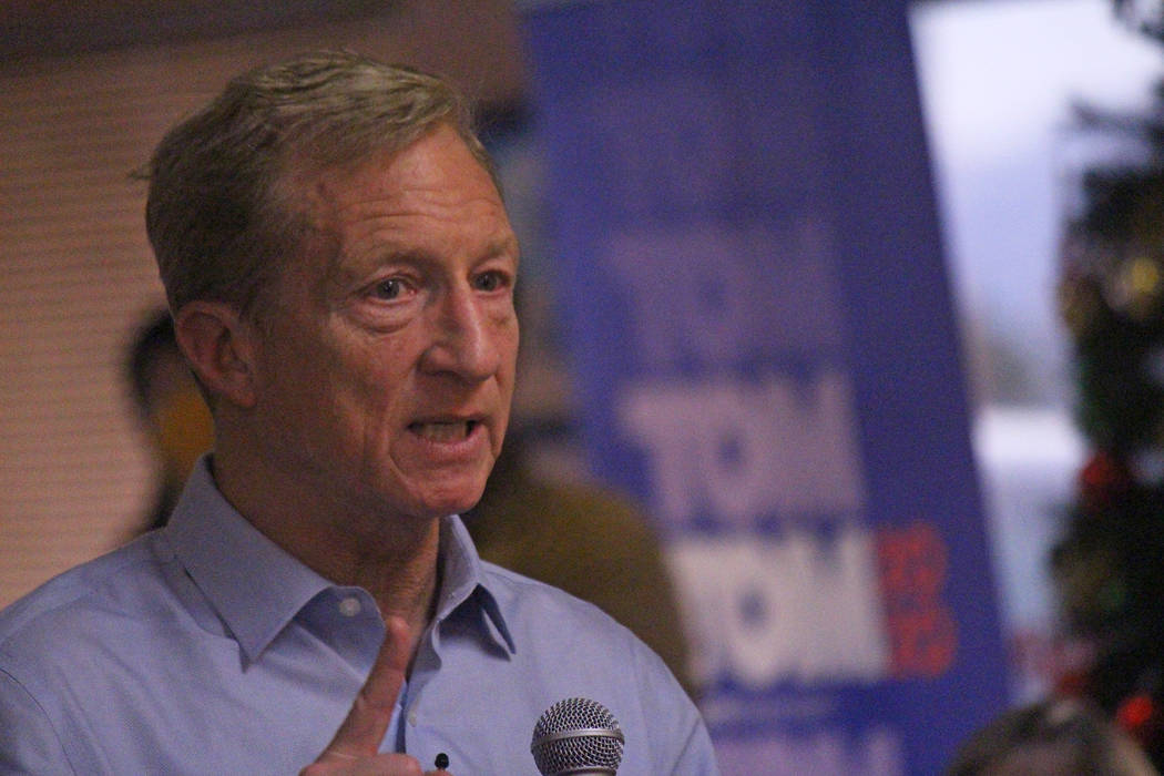 Jeffrey Meehan/Pahrump Valley Times Presidential hopeful and California billionaire Tom Steyer ...