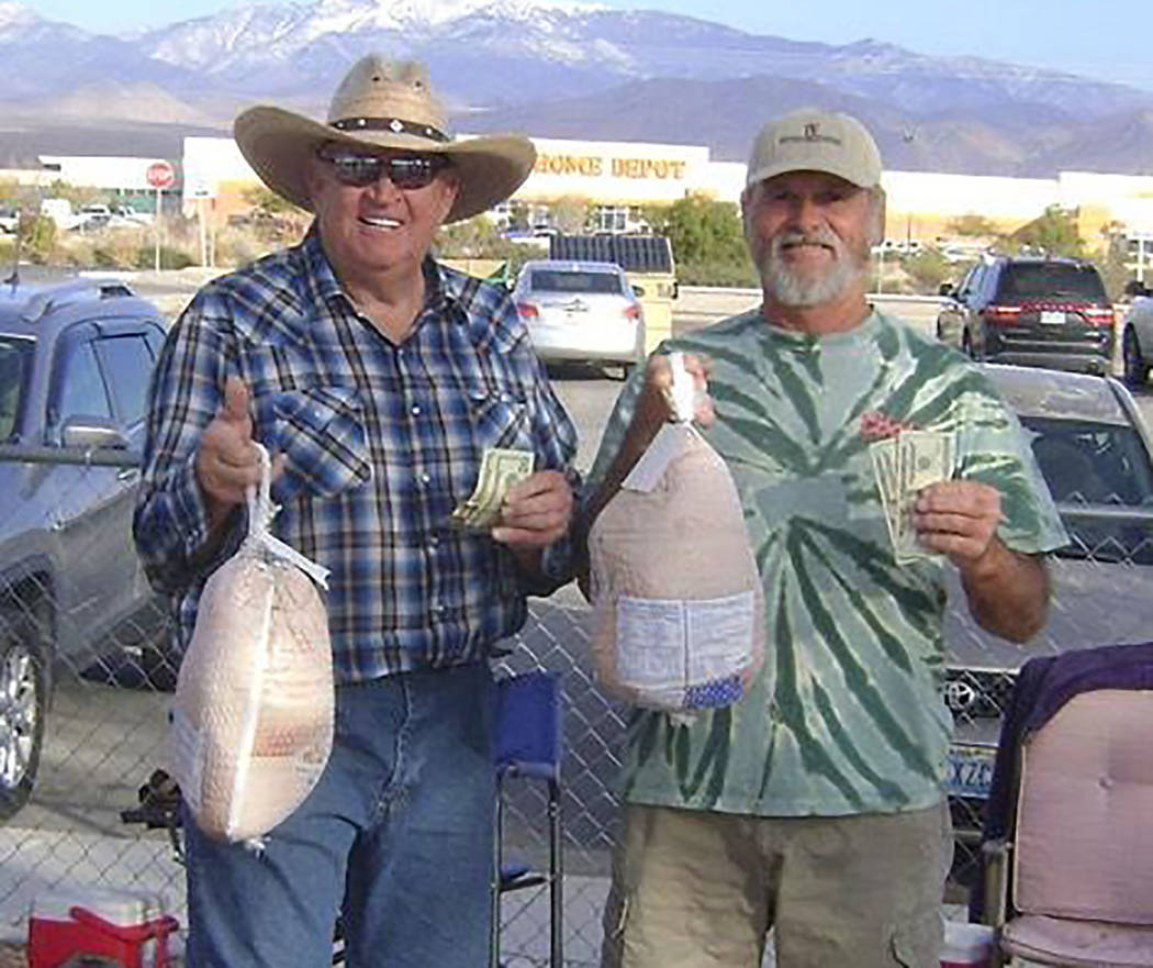 Special to the Pahrump Valley Times Dennis Andersen, left, and Mike Nicosia display the cash an ...