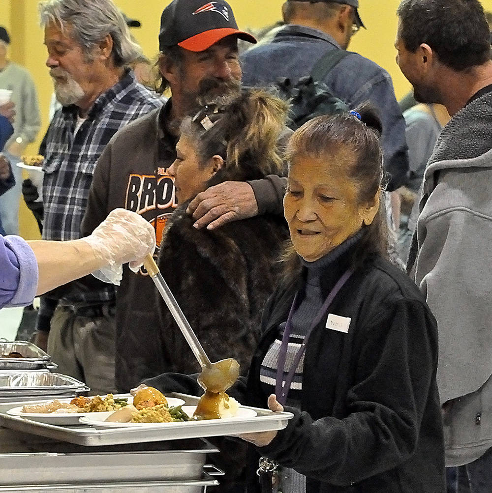 Horace Langford Jr./Pahrump Valley Times At the Community Outreach Thanksgiving Dinner, veteran ...