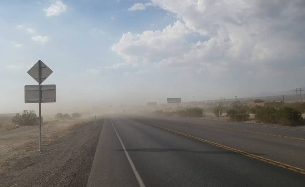 David Jacobs/Pahrump Valley Times Concerns about the rising levels of "PM 10" dust, or particul ...