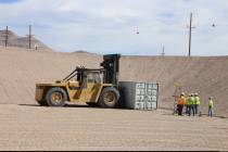 U.S. Department of Energy file photo A mixed low-level disposal cell at the Nevada National Sec ...