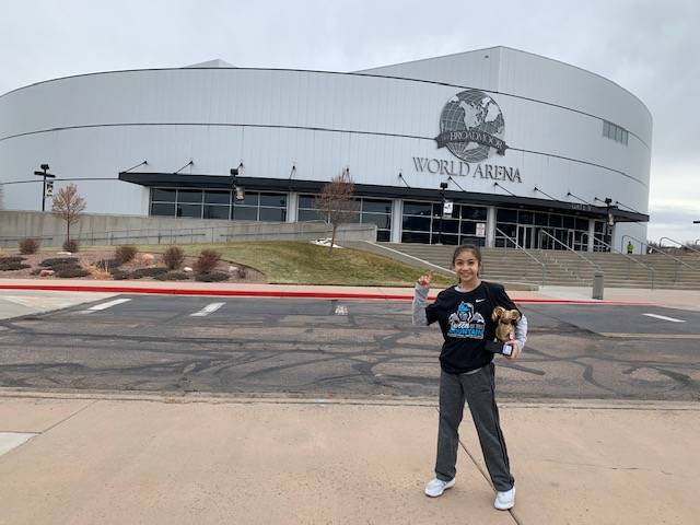 Special to the Pahrump Valley Times Pahrump's Mika Yoffee outside the Broadmoor World Arena in ...