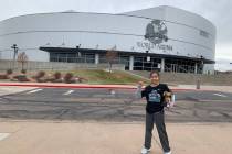 Special to the Pahrump Valley Times Pahrump's Mika Yoffee outside the Broadmoor World Arena in ...