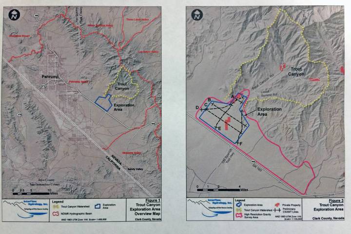 Robin Hebrock/Pahrump Valley Times This photo shows a section of the information presented by D ...