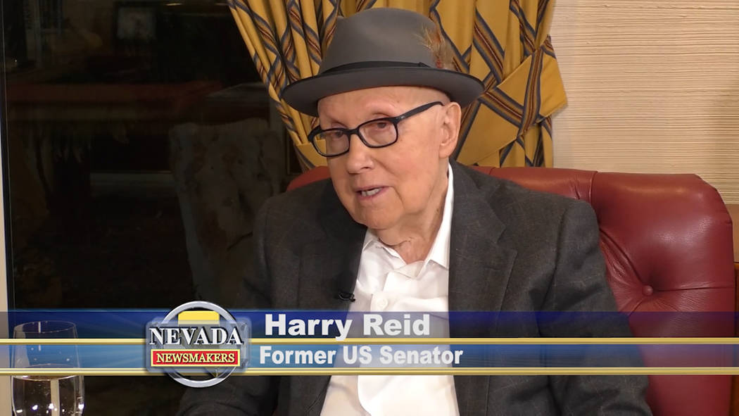 Nevada Newsmakers Former U.S. Sen. Harry Reid, D-Nevada, as shown in his recent interview of th ...