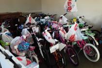 Selwyn Harris/Pahrump Valley Times The Pahrump Salvation Army has received dozens of bicycles, ...