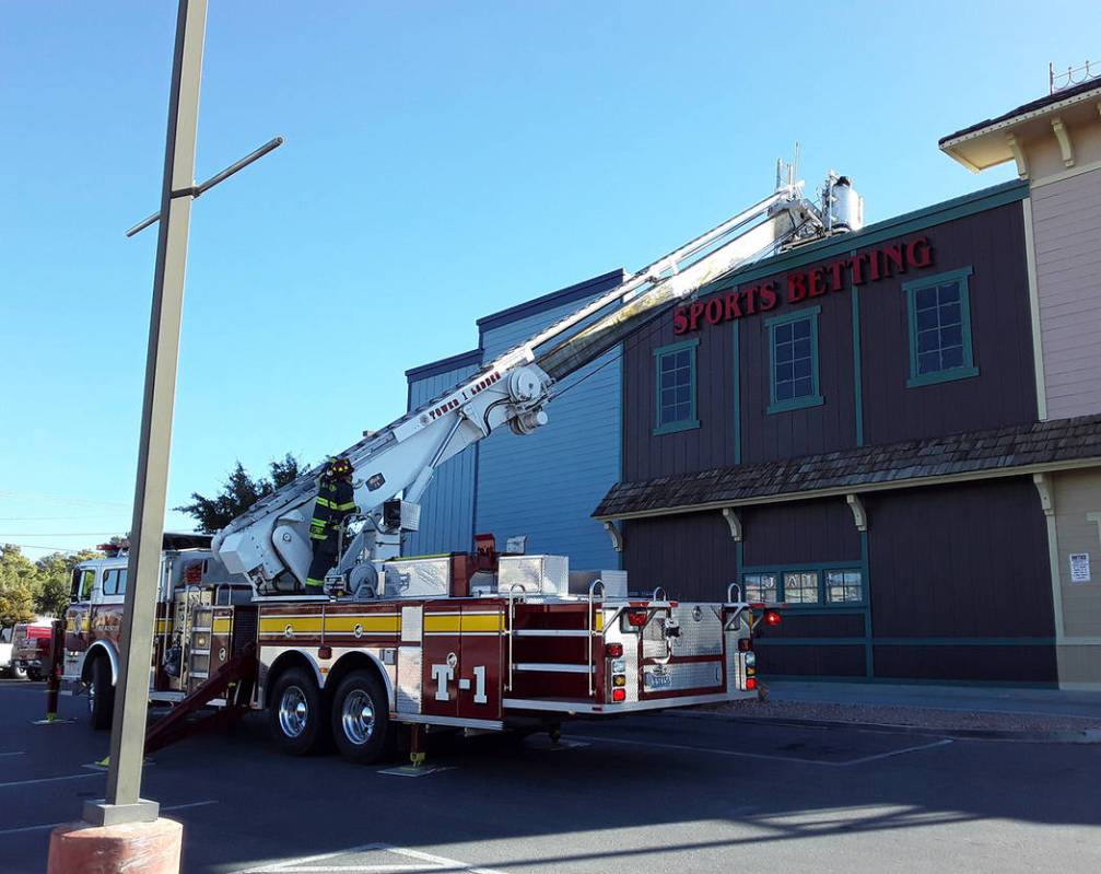 Selwyn Harris/Pahrump Valley Times A Pahrump Valley Fire and Rescue Services crew member access ...