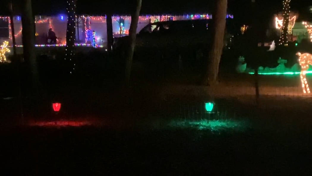 Jeffrey Meehan/Pahrump Valley Times A large display of Christmas lights can be seen while cruis ...