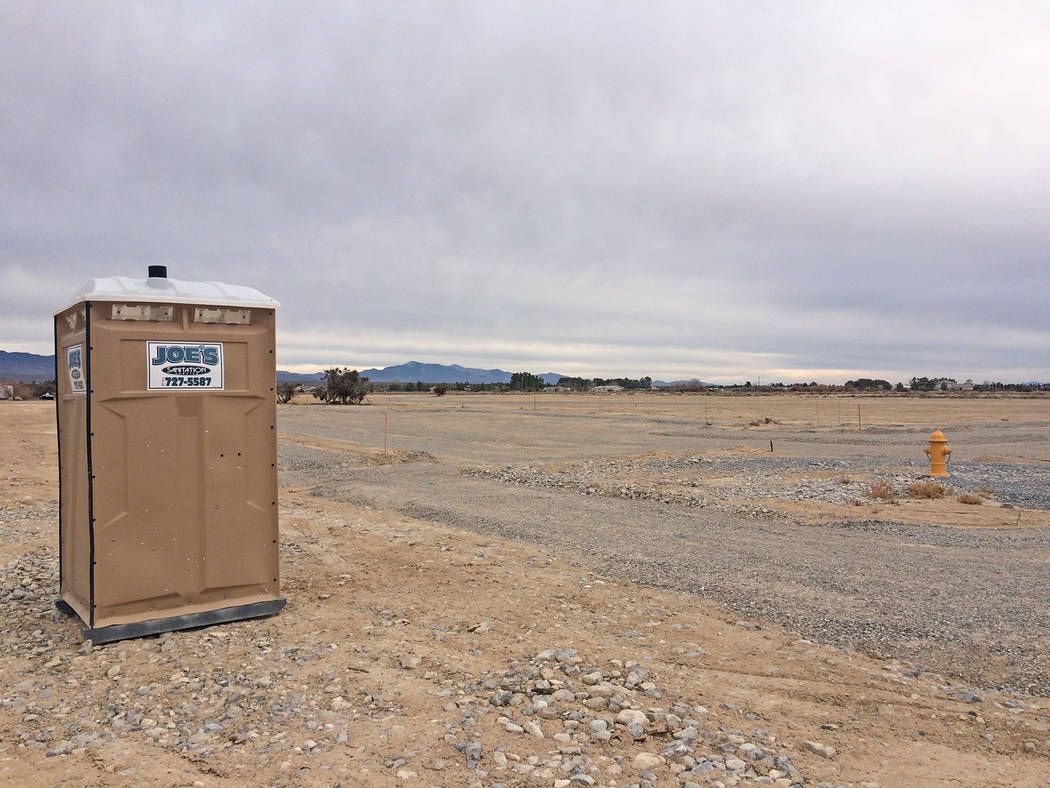 Robin Hebrock/Pahrump Valley Times The 18 acres that comprise phase one of the Kellogg Park pro ...