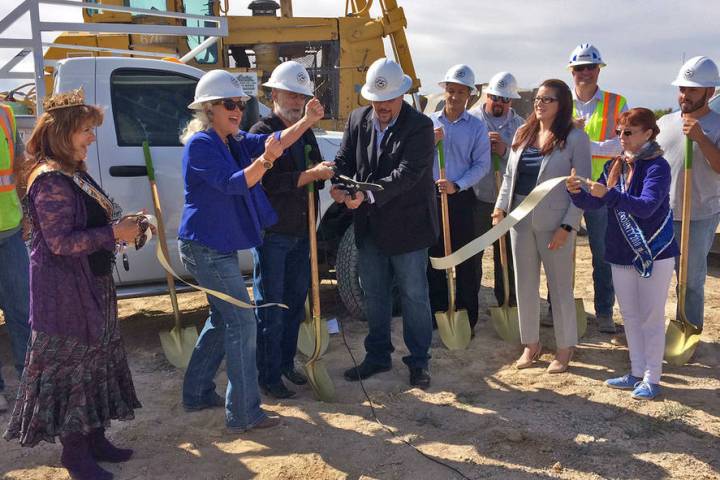 Robin Hebrock/Pahrump Valley Times Nye County Commissioners Debra Strickland, John Koenig and L ...