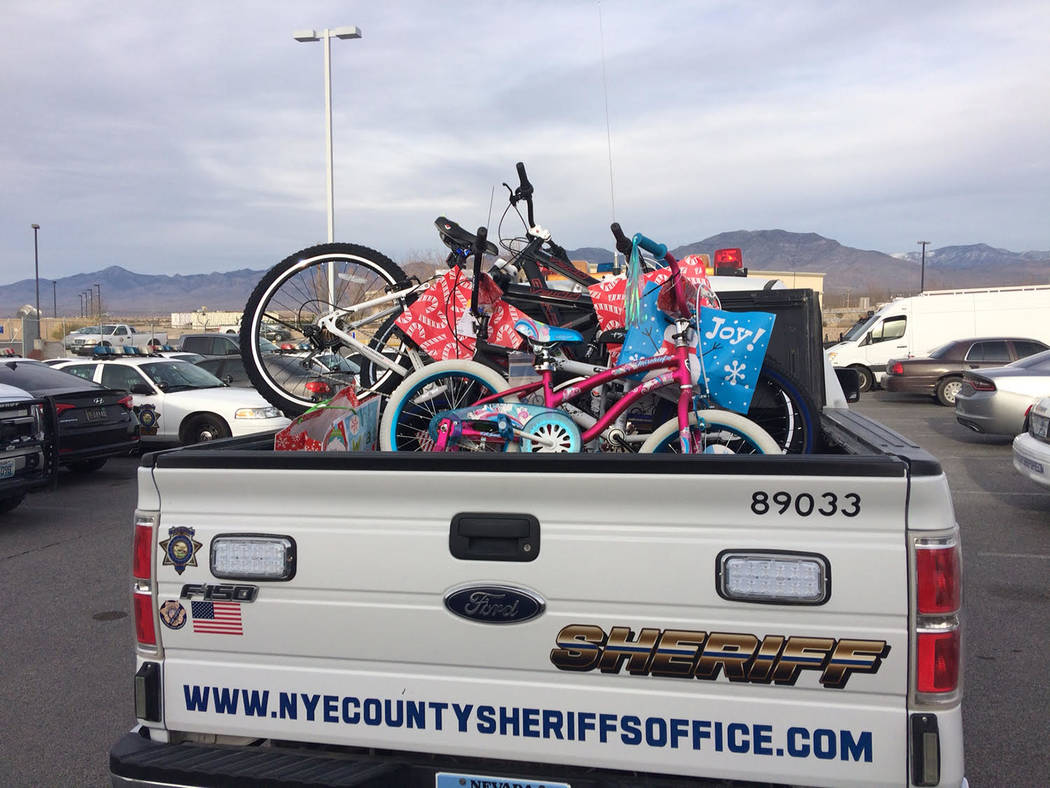 Robin Hebrock/Pahrump Valley Times The Nye County Sheriff's Office and Pahrump Valley Fire and ...