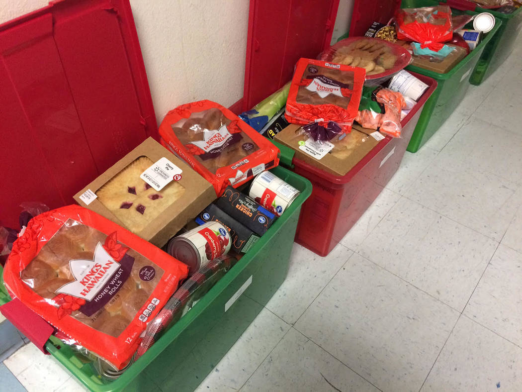 Robin Hebrock/Pahrump Valley Times The Christmas delivery included plastic tote boxes filled wi ...