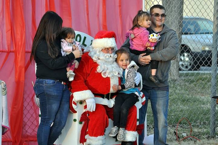 Horace Langford Jr./Pahrump Valley Times Santa Claus was in town on Friday, Dec. 13 to celebra ...