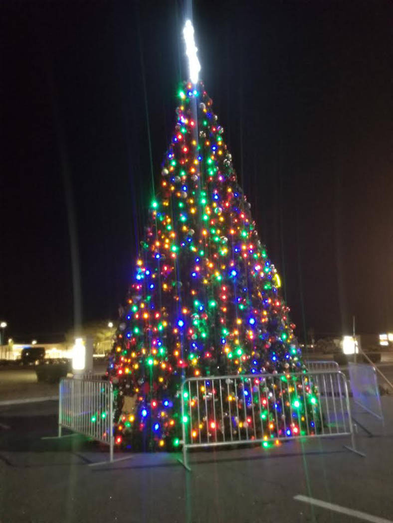 David Jacobs/Pahrump Valley Times The Community Christmas Tree now sits as a beacon of the seas ...
