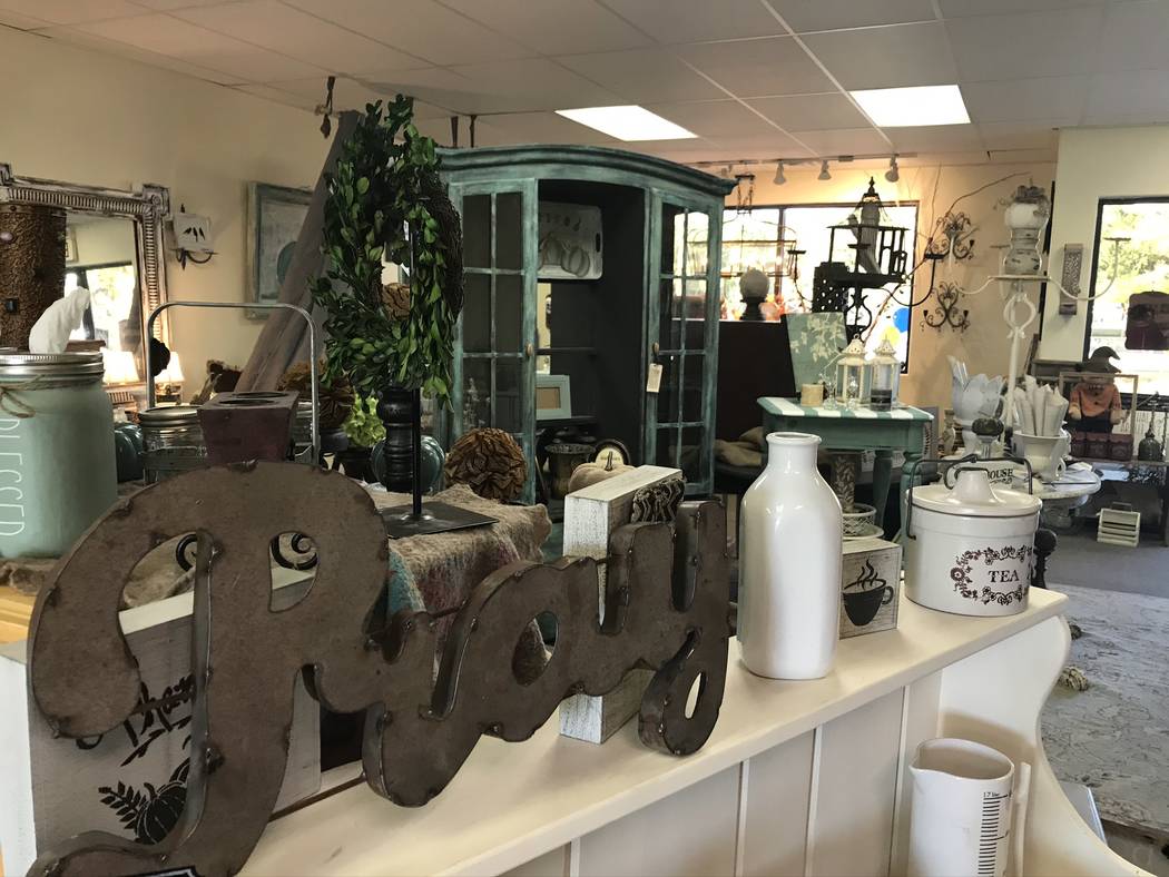 Jeffrey Meehan/Pahrump Valley Times A shop that focuses on farmhouse decor, along with antique ...