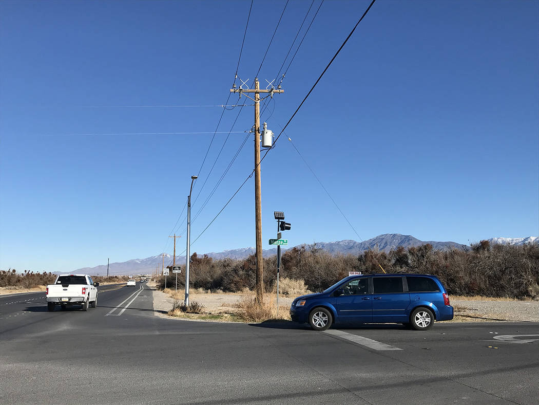 Robin Hebrock/Pahrump Valley Times The busy corner of Homestead Road and Manse Road may one day ...