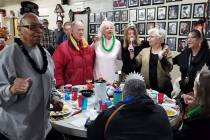 Special to the Pahrump Valley Times Pahrump Senior Center staff and guests belt out a rendition ...