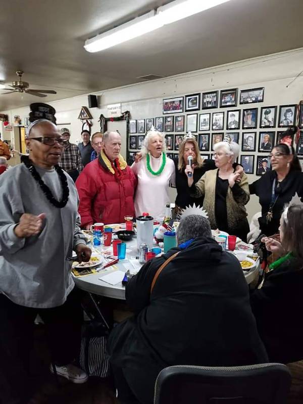 Special to the Pahrump Valley Times Pahrump Senior Center staff and guests belt out a rendition ...