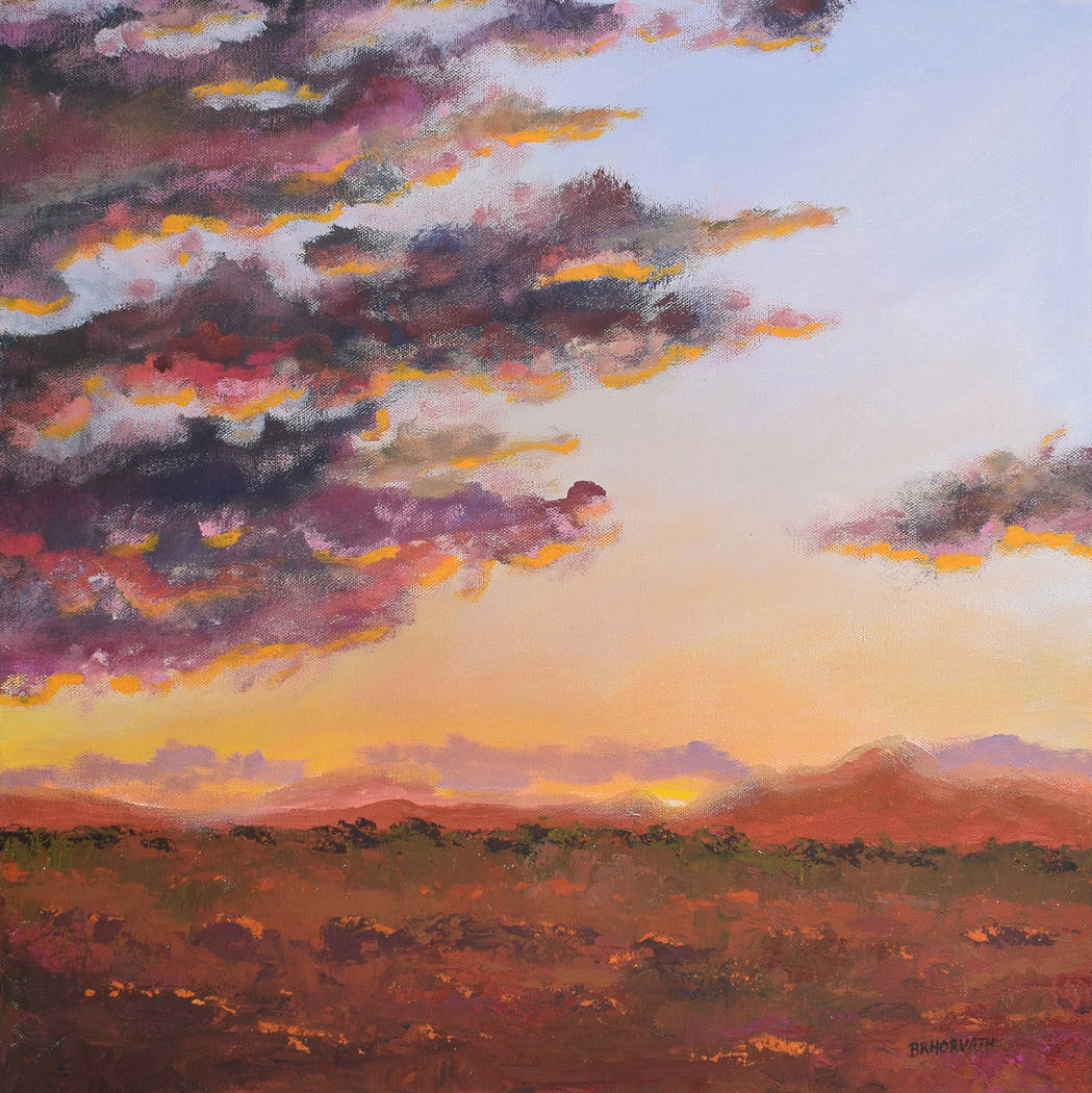Pahrump Arts Council "July Sunset" by Bruce Horvath as shown in an image provided by the Pahrum ...