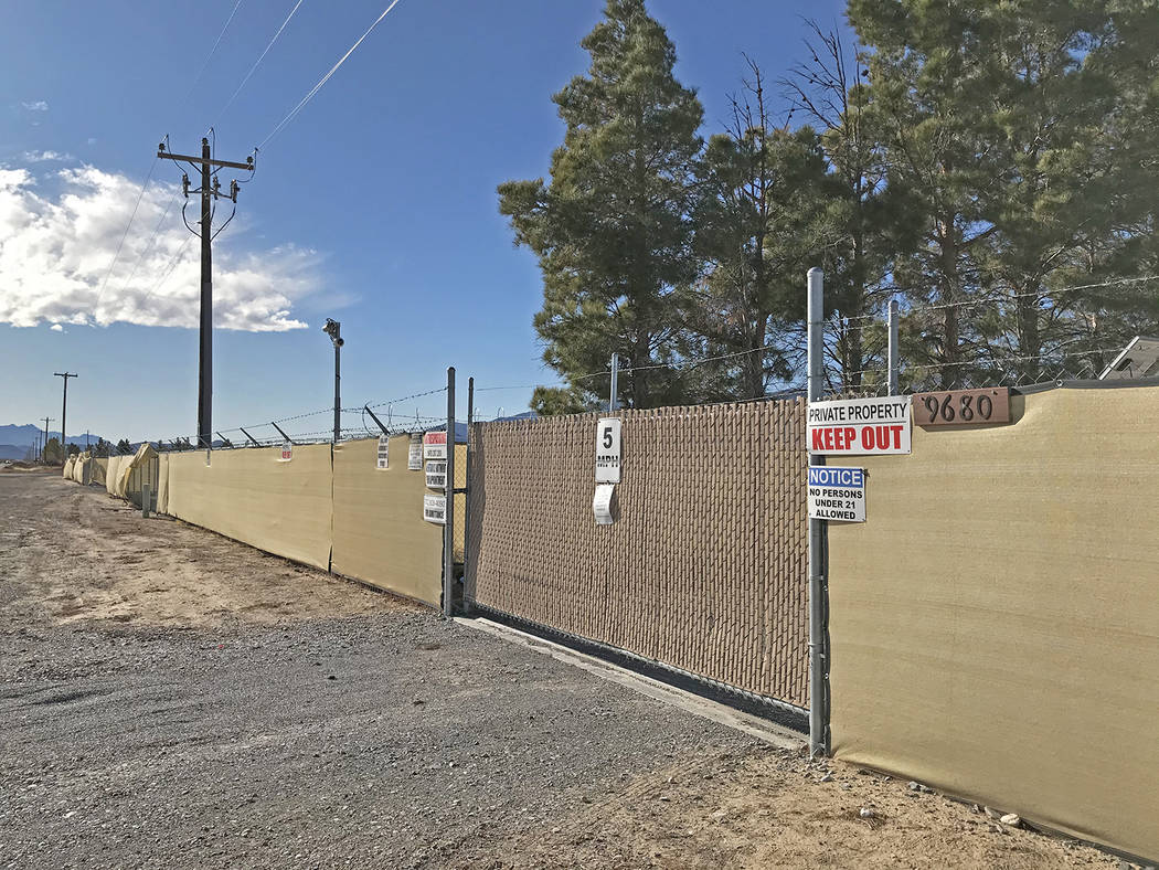 Robin Hebrock/Pahrump Valley Times Taken the morning of Jan. 9, this photo shows an entrance to ...