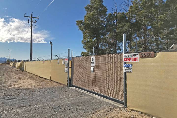 Robin Hebrock/Pahrump Valley Times Taken the morning of Jan. 9, this photo shows an entrance to ...