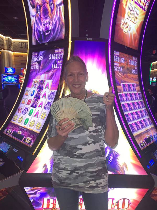 Special to the Pahrump Valley Times A woman visiting from Canada, won $779,384.13 on an Aristoc ...