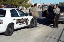 Selwyn Harris/Pahrump Valley Times A Nye County Sheriff's Office Sgt. along with deputies quest ...
