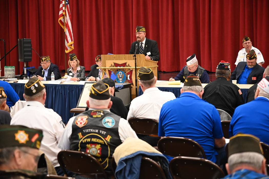 Richard Stephens/Special to the Pahrump Valley Times VFW officials conducted matters of busines ...