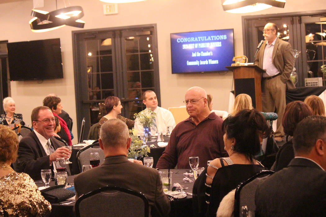 Jeffrey Meehan/Pahrump Valley Times Roughly 100 people gathered at the Mountain Falls Grill Roo ...