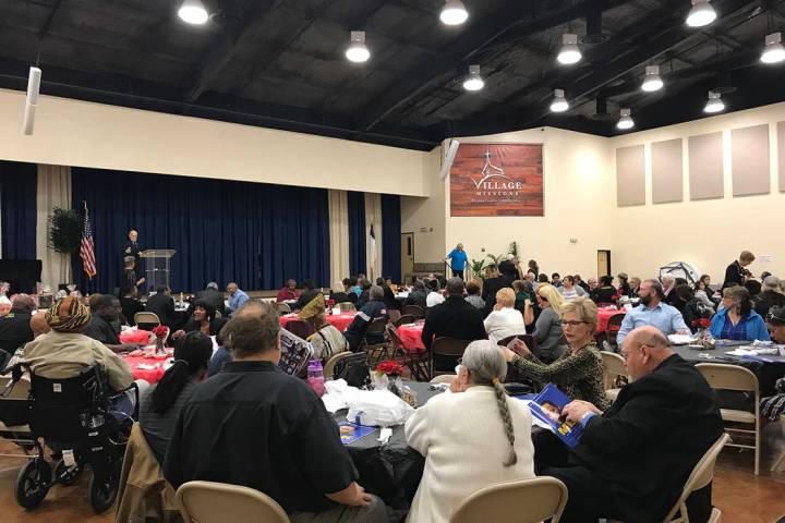 Robin Hebrock/Pahrump Valley Times A large crowd of Pahrump area residents gathered at Pahrump ...