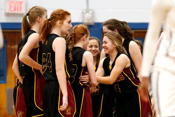 Special to the Pahrump Valley Times Pahrump Valley's Skyler Lauver (4) celebrates a teammate's ...