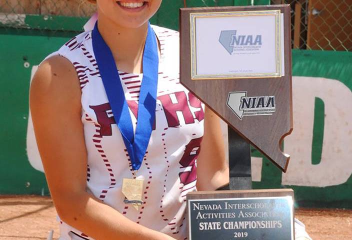 Special to the Pahrump Valley Times Then-junior Skyler Lauver holds the championship trophy aft ...