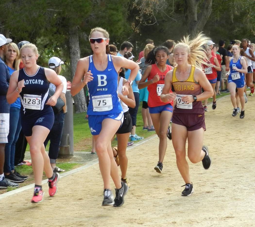 Special to the Pahrump Valley Times Terrena Martin, right, ran cross country for Pahrump Valley ...