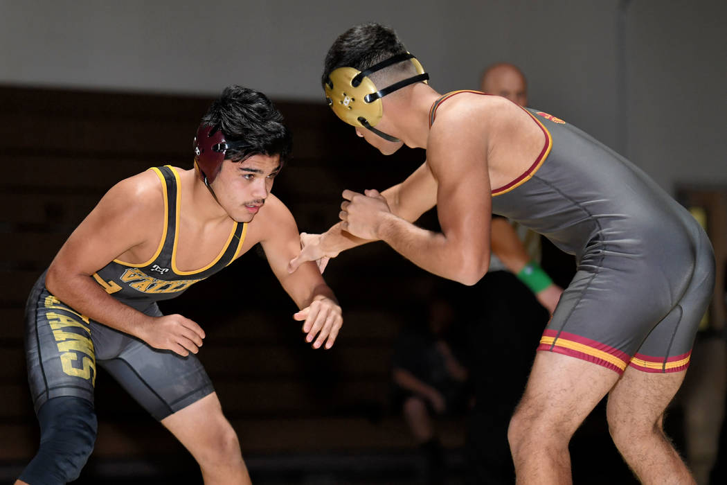 Peter Davis/Special to the Pahrump Valley Times Henry Amaya sizes up a Del Sol opponent during ...