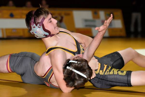 Peter Davis/Special to the Pahrump Valley Times Pahrump Valley sophomore Mason Prunchak closes ...