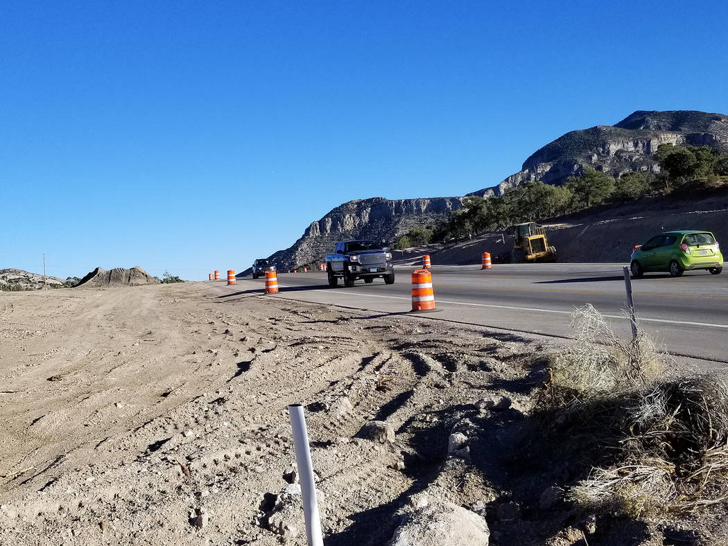 David Jacobs/Pahrump Valley Times Motorists could experience delays in the mountain pass, alon ...
