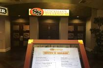 Jeffrey Meehan/Pahrump Valley Times The entrance to Stockman's Steakhouse, where passerby can c ...