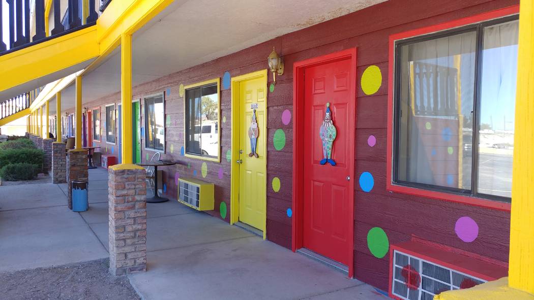 Hame Anand/Special to the Times-Bonanza The Clown Motel in Tonopah is dressed with polka dots a ...