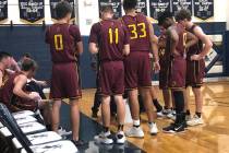 Tom Rysinski/Pahrump Valley Times Pahrump Valley High School boys basketball players including ...