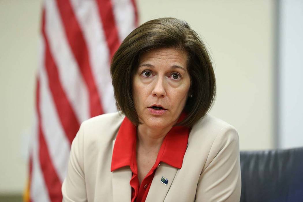 Erik Verduzco/Las Vegas Review-Journal U.S. Sen. Catherine Cortez Masto, D-Nev., is continuing ...