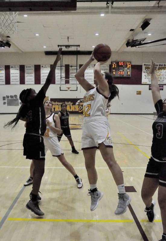 Horace Langford Jr./Pahrump Valley Times Junior Kate Daffer led Pahrump Valley with 23 points a ...