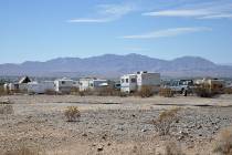 Horace Langford Jr./Pahrump Valley Times Homeless camps, such as the one seen in this file phot ...