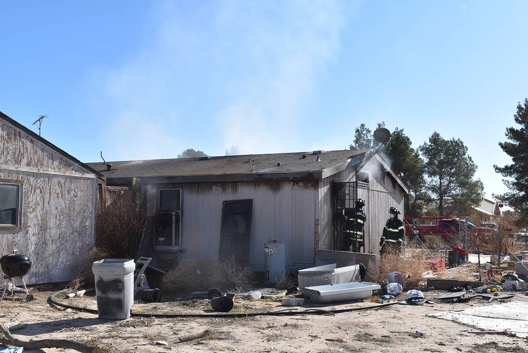Special to the Pahrump Valley Times The stubborn Morgan Lane fire was controlled in under two h ...