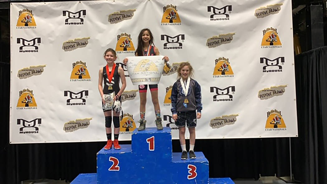Special to the Pahrump Valley Times Mika Yoffee of Pahrump, competing for SLAM Wrestling Club o ...
