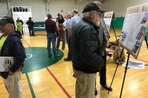 Photo courtesy of Basin & Range Watch People are shown at a public meeting Dec. 10 in Gabbs whe ...