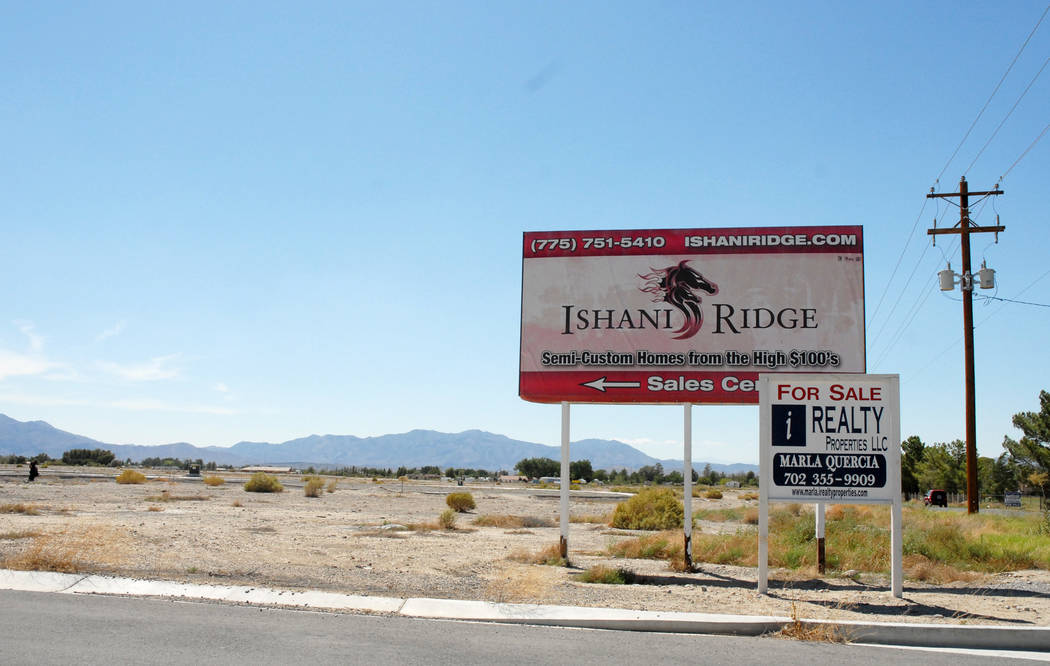 Horace Langford Jr./ Special to Pahrump Valley Times - Sign for Ishani Ridge in 2014.