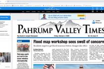 File photo A screenshot of the front page of the Pahrump Valley Times' new e-edition. The e-edi ...