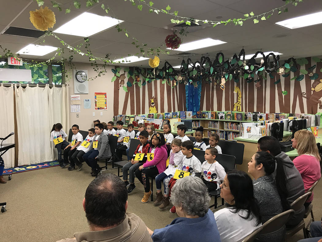 Robin Hebrock/Pahrump Valley Times This photo shows the group of kindergarten through second gr ...