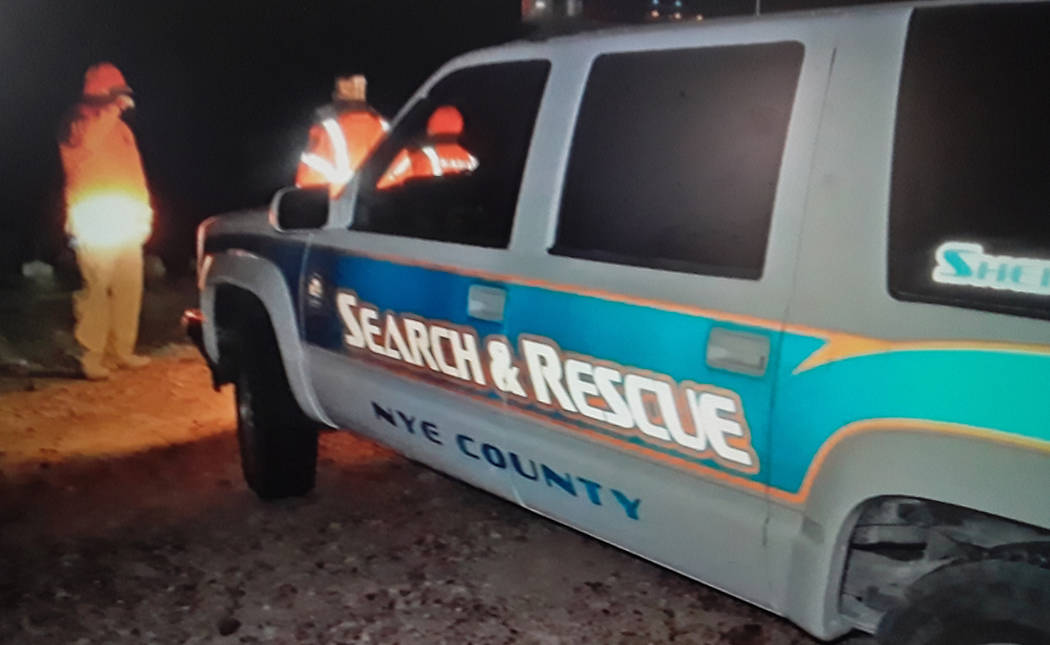Special to the Pahrump Valley Times Nye County Sheriff's Office Search and Rescue crews coordin ...