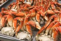 Robin Hebrock/Pahrump Valley Times Several hundred pounds of Dungeness Crab was flown in fresh ...